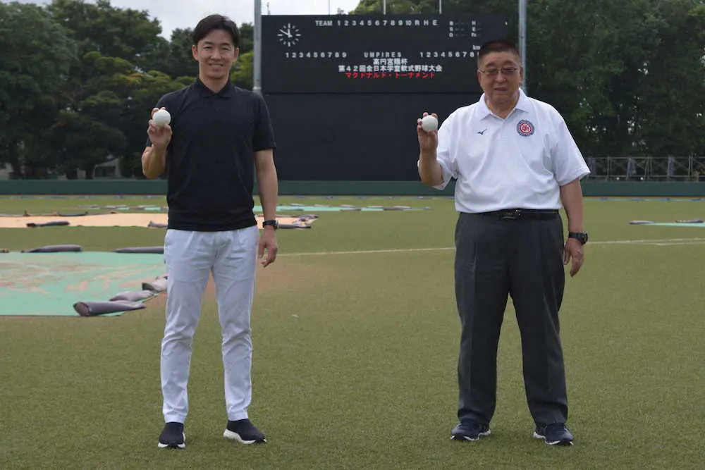 【画像・写真】斎藤佑樹さんがマクドナルド・トーナメント訪問「ワクワクします」