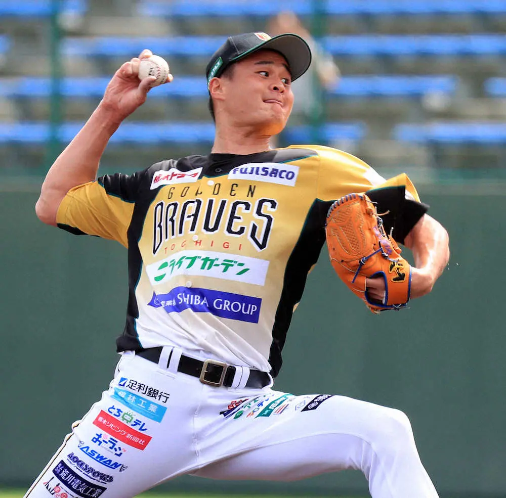 【画像・写真】BC栃木・ティモンディ高岸　プロ初登板で2回3失点　試合は引き分けも「今日は両者優勝でございました」