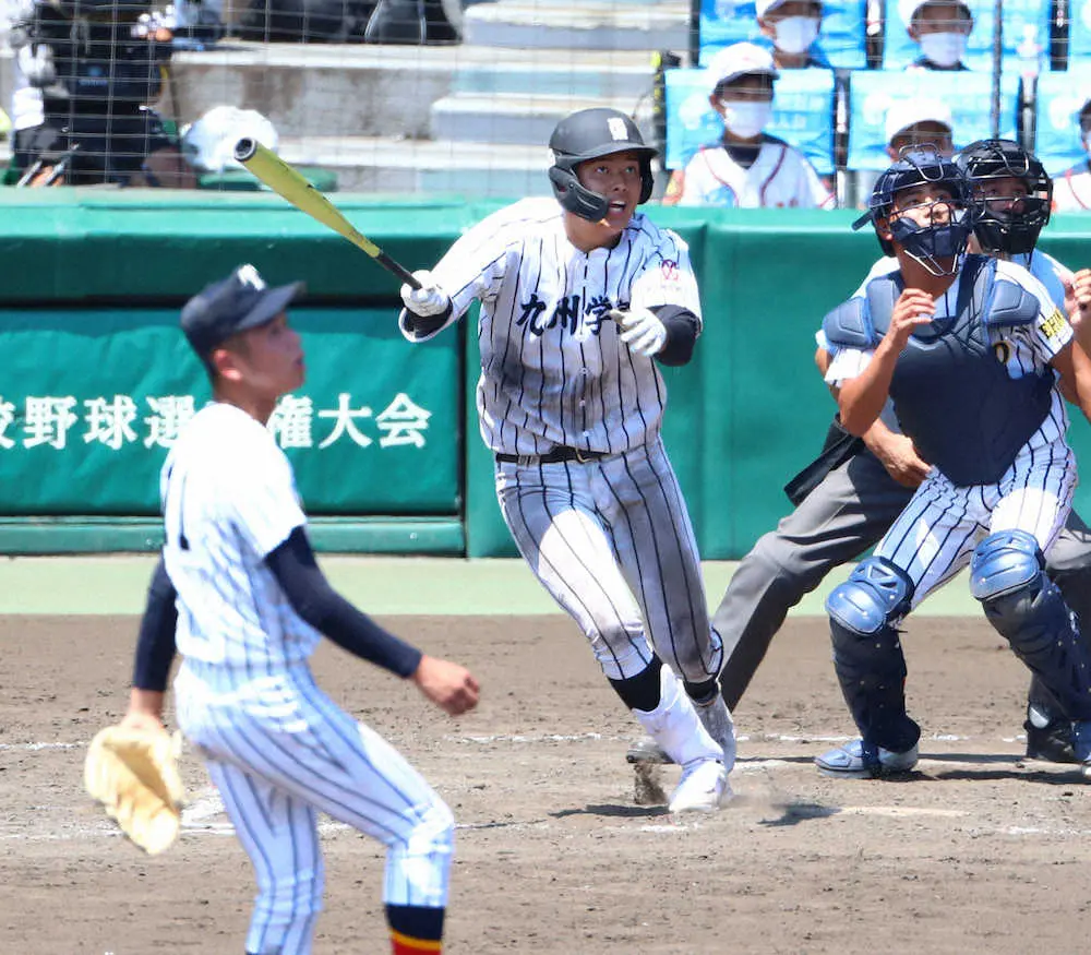 【画像・写真】偉大な兄のプレッシャー感じさせない「九州学院の4番」村上の全力プレー