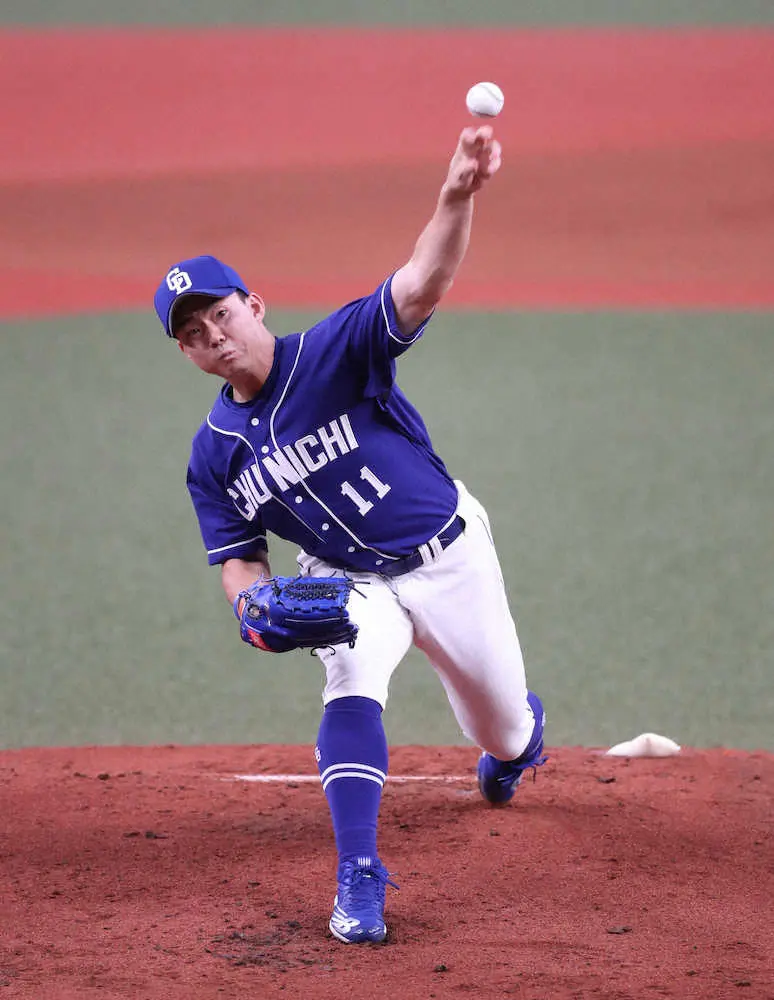 【画像・写真】中日・小笠原「先に点を取られたら負け」、藤浪との甲子園V腕対決を自己最多11Kで制し6勝