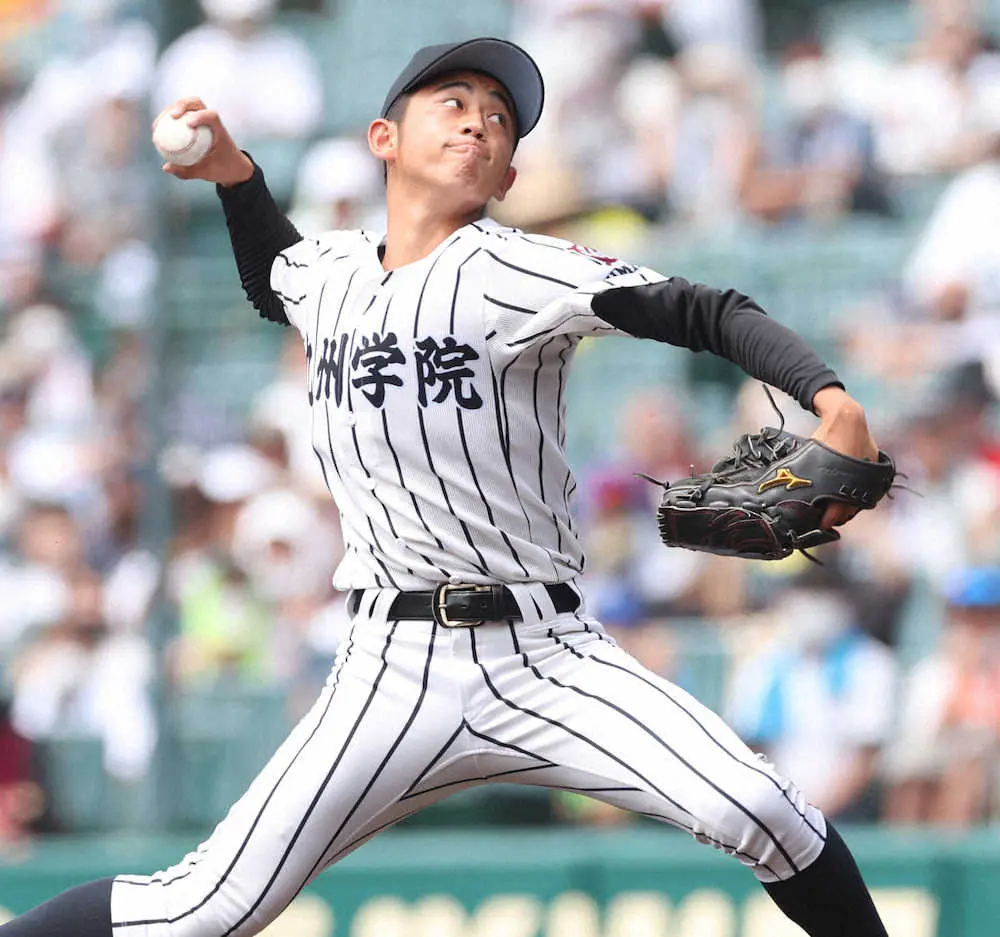 【画像・写真】【甲子園】九州学院が12年ぶり8強　平井監督「直江がよく投げてくれた」完封の2年生エース称賛
