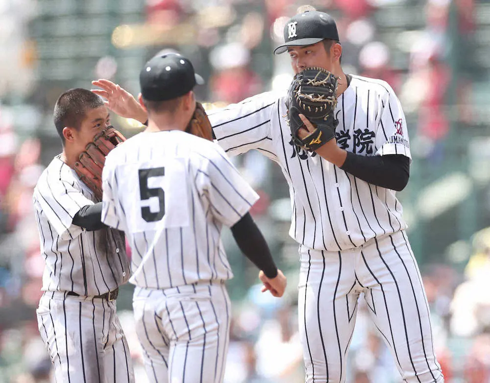 【画像・写真】【甲子園】先制V打の九州学院・村上慶「調子はものすごく良い」兄・宗隆から「ナイバッチ」のLINE