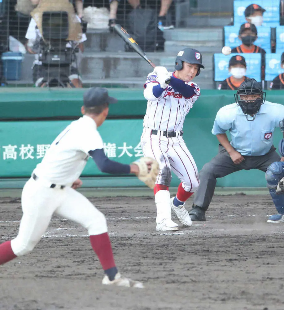 【画像・写真】【甲子園】下関国際・賀谷、汚名返上の逆転打に嬉し涙「5回に自分のエラーで点が入ってしまったけど…」