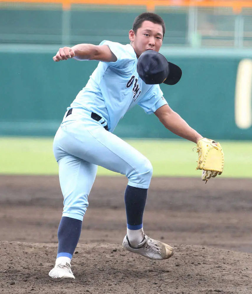 【画像・写真】【甲子園】近江の絶対エース・山田陽翔は7回途中5失点降板　制球苦しみ7与四球