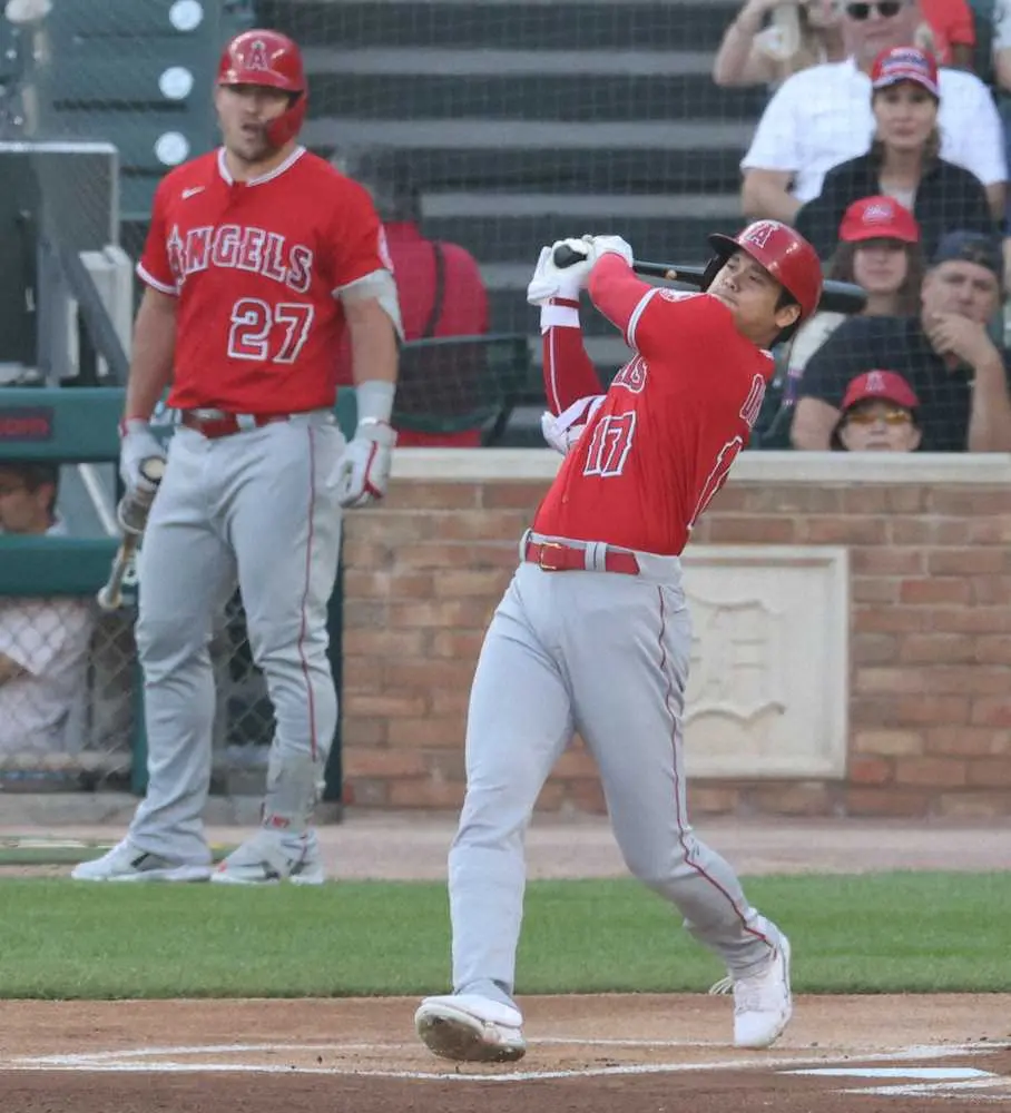 【画像・写真】大谷翔平　第4打席は空振り三振、5試合連続安打中もここまで安打出ず「1番・DH」で出場