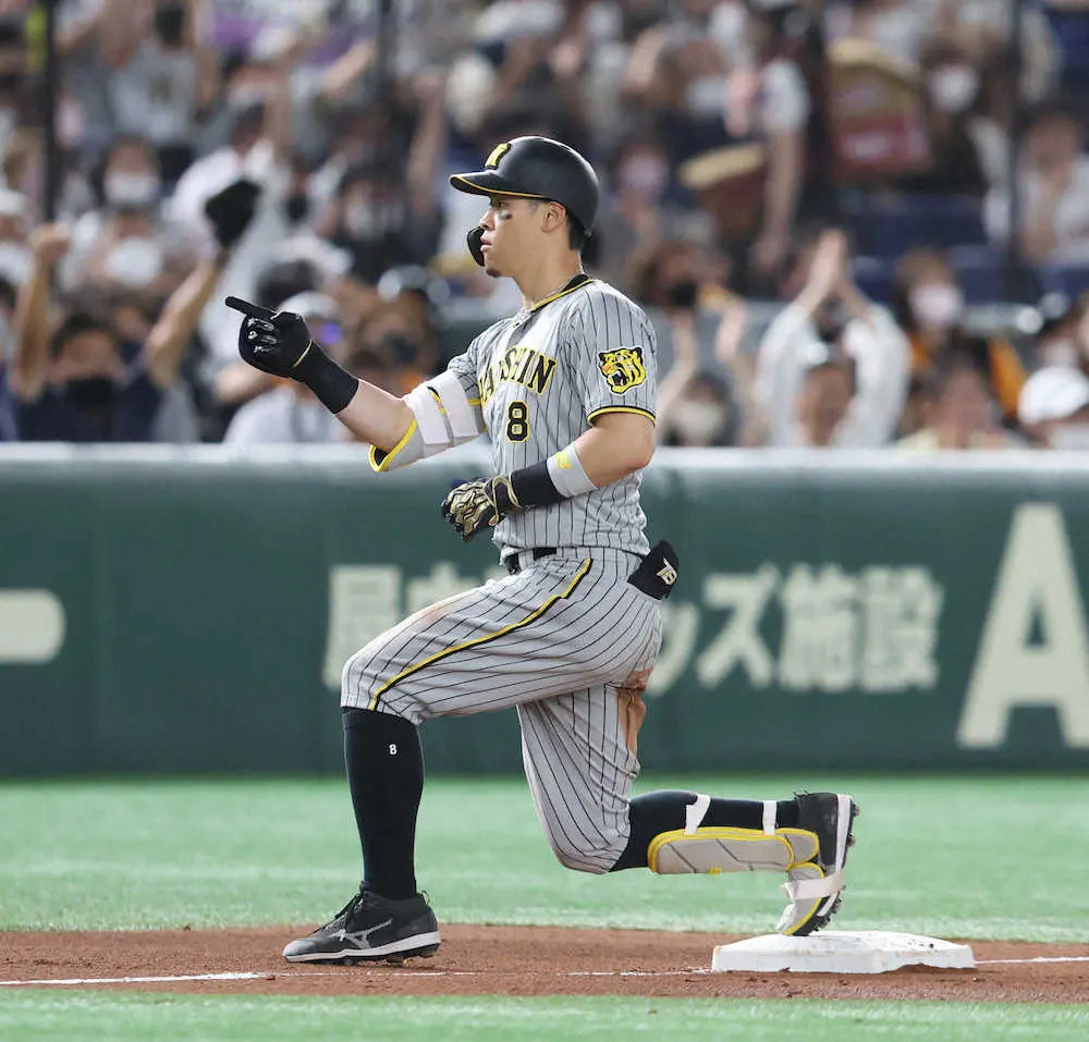 【画像・写真】阪神・佐藤輝　4番の仕事！昨季超え67打点　5番に大山復帰で「気持ち的に余裕持って臨める」