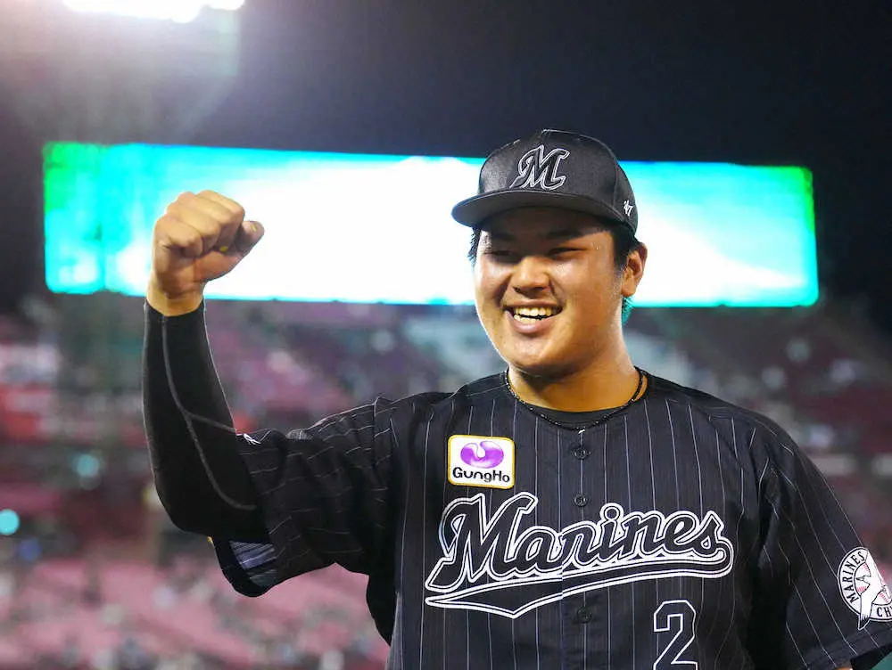 【画像・写真】ロッテ・松川「めちゃくちゃ喜んでくれた」朗希救う走者一掃の逆転二塁打