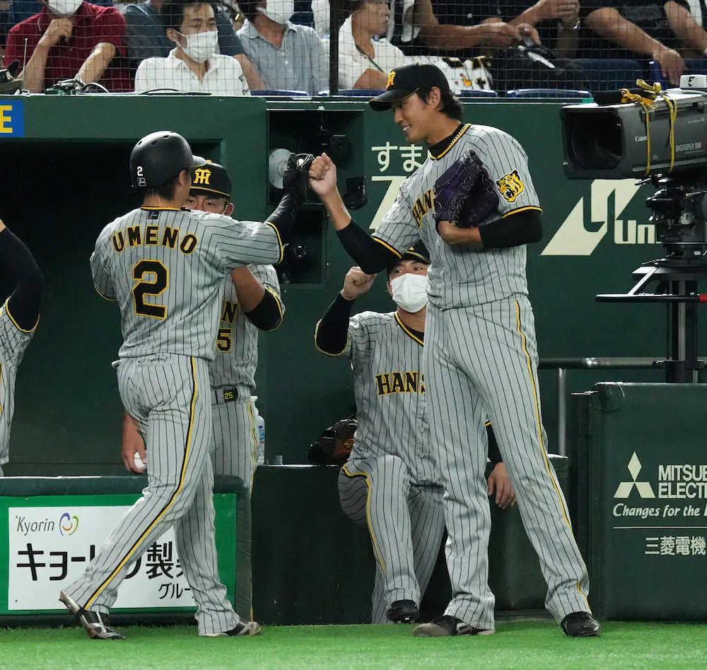 【画像・写真】阪神　藤浪快投に梅野あり「今日は晋太郎と“1”を大事にってテーマを掲げて」女房役が攻守で初勝利導く