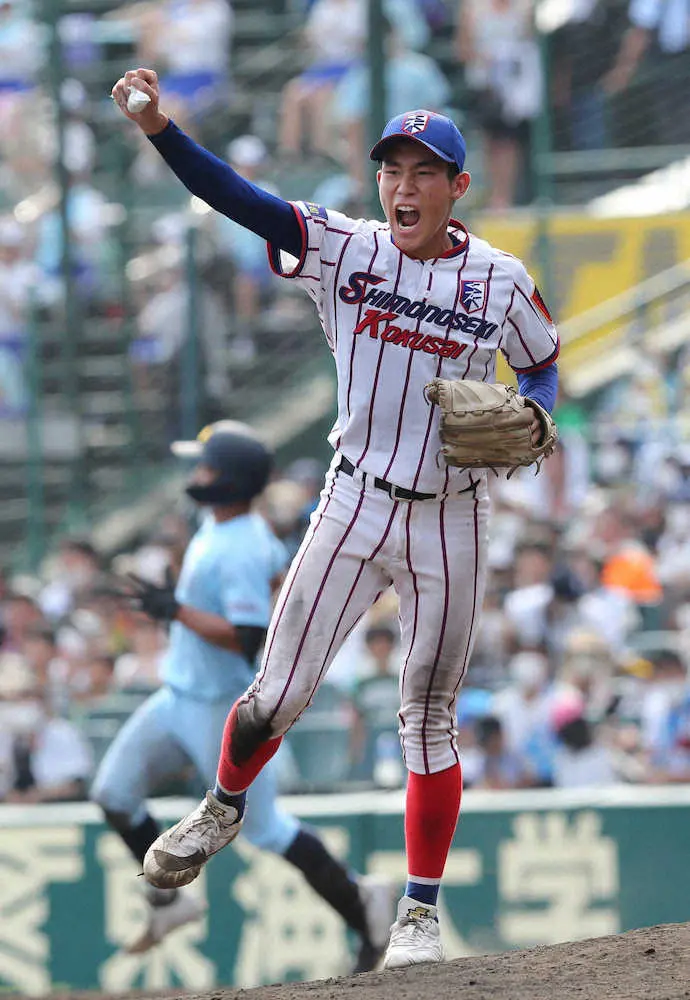 【画像・写真】勢い止まらぬ下関国際、山口県勢64年ぶりVかけ決勝へ！　好救援・仲井「気を引き締め戦いたい」