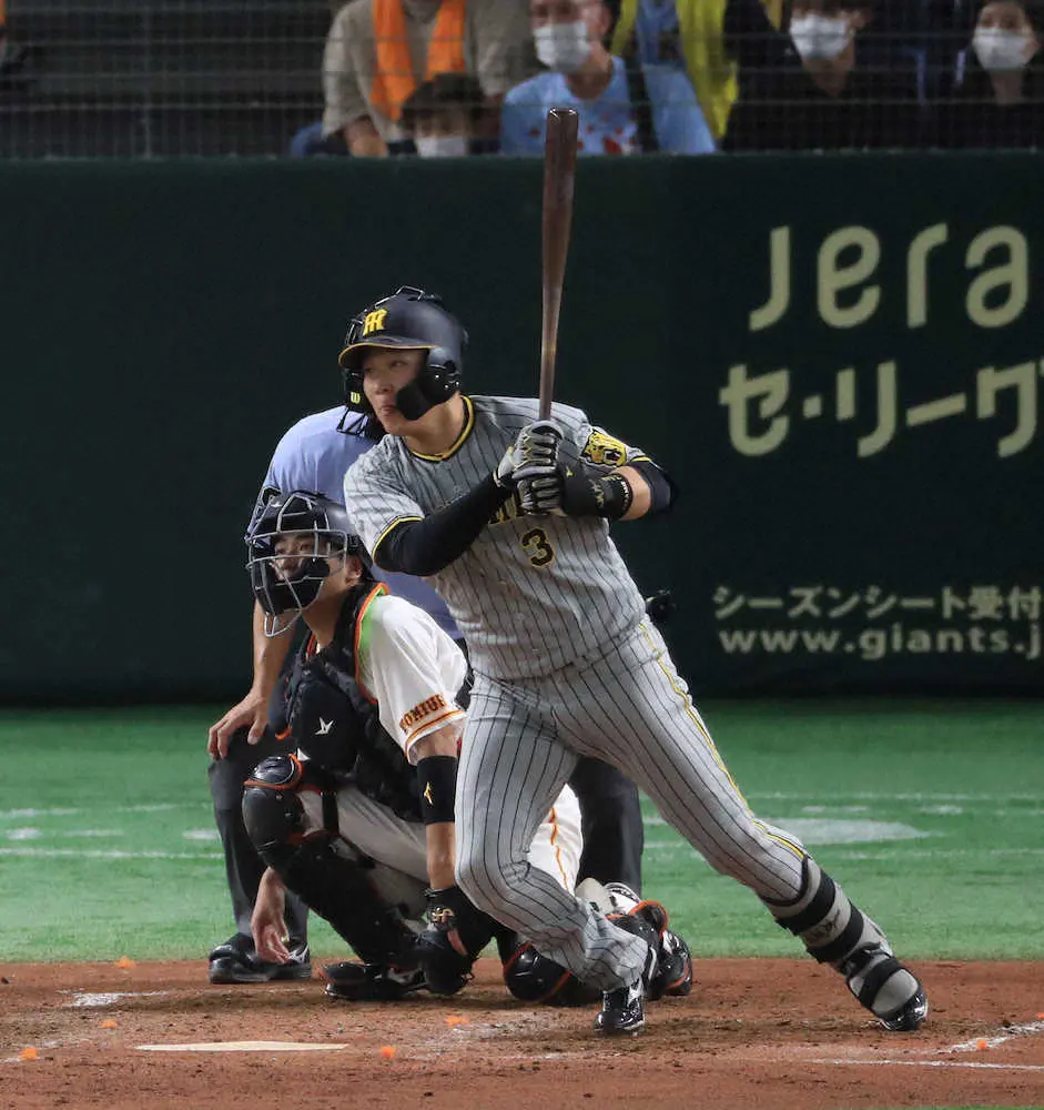 【画像・写真】阪神・大山がコロナ復帰後7打席目で初安打　矢野監督もひと安心「1本出たんで落ち着いてやれる」
