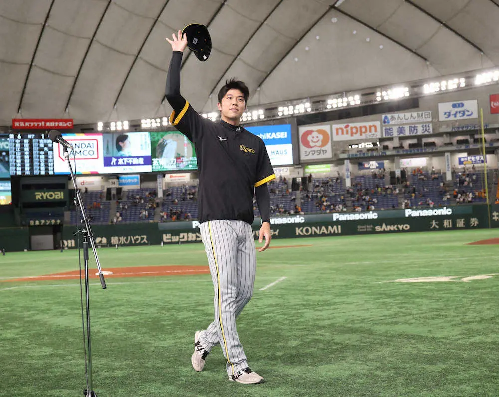 【画像・写真】一礼し、心の中で“お願いします”　快投でも、苦投でも、阪神・才木が欠かさない儀式