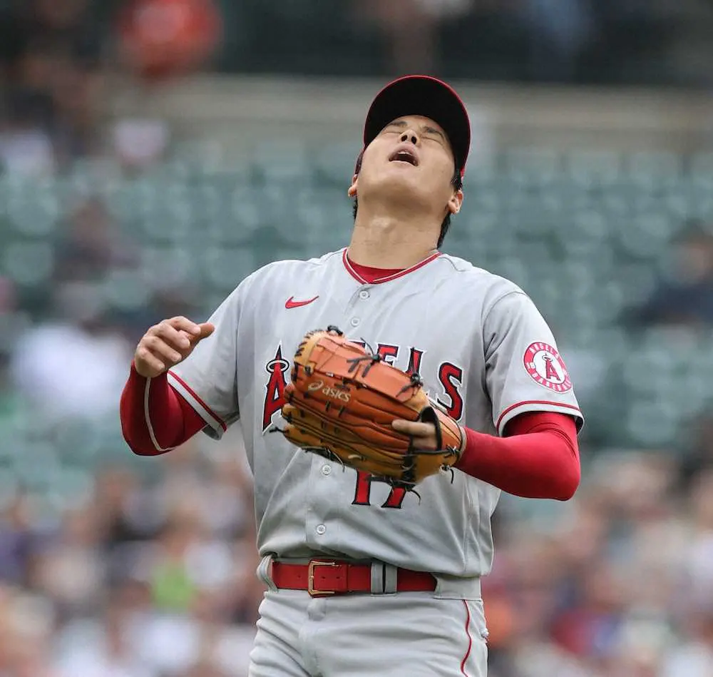 【画像・写真】エンゼルス・大谷　ウイルス性胃腸炎、強行先発も4回3失点で8敗目　5回代打交代