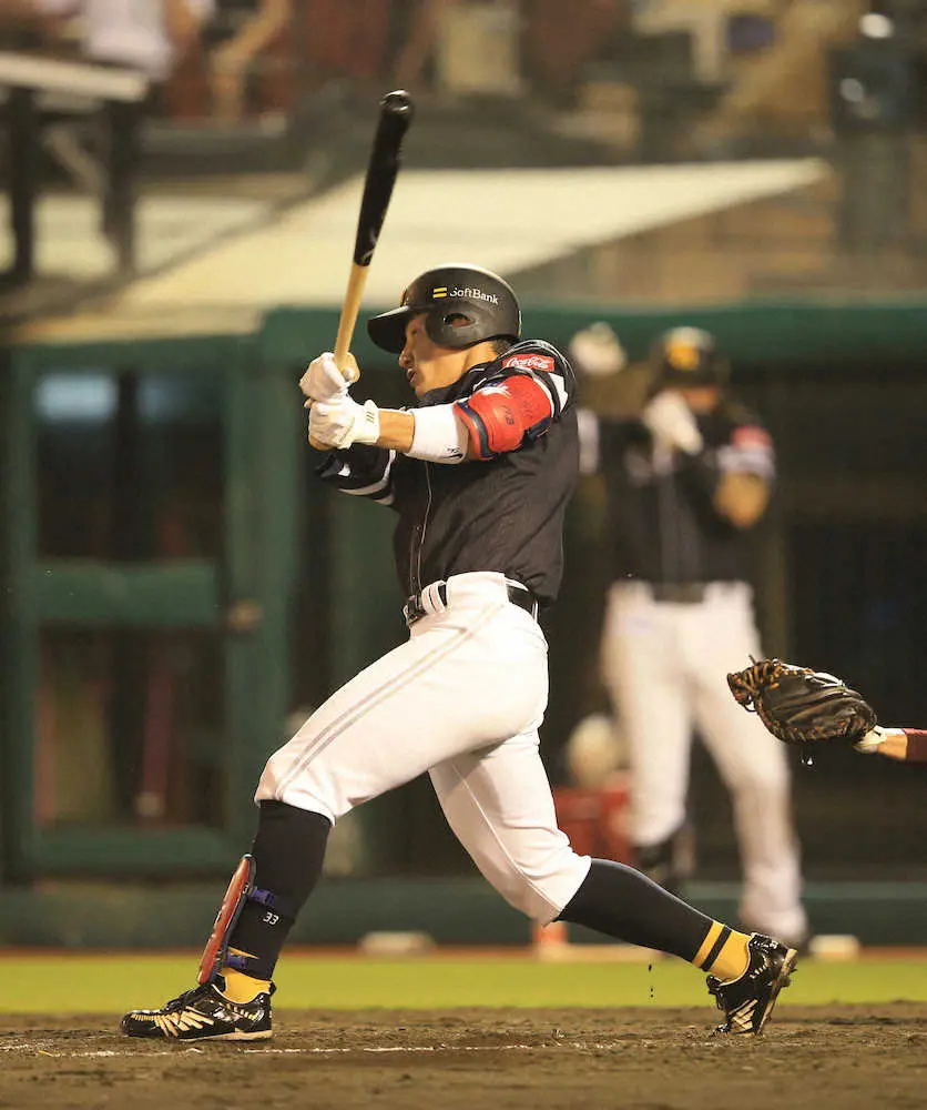 【画像・写真】ソフトバンク増田プロ初の猛打賞「僕は1打席1打席が勝負」勝負の5年目で爪痕