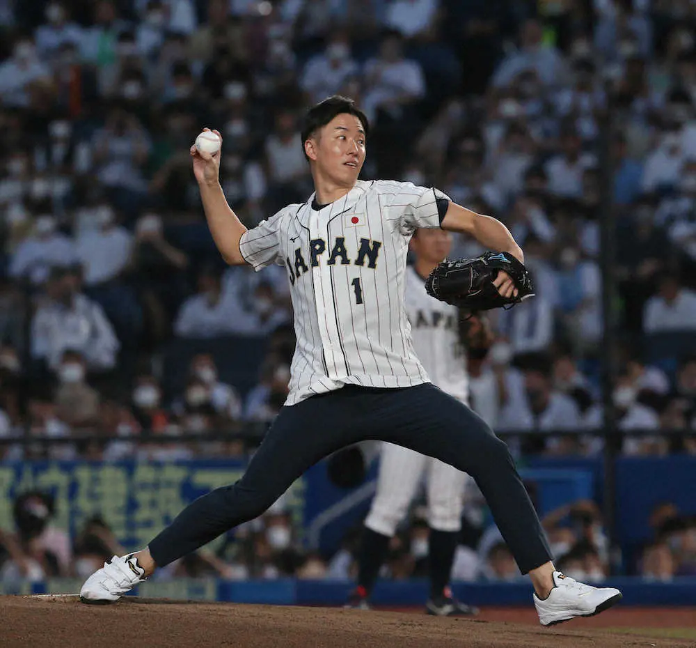 【画像・写真】斎藤佑樹さん　日の丸ユニ背番1で「緊張」始球式