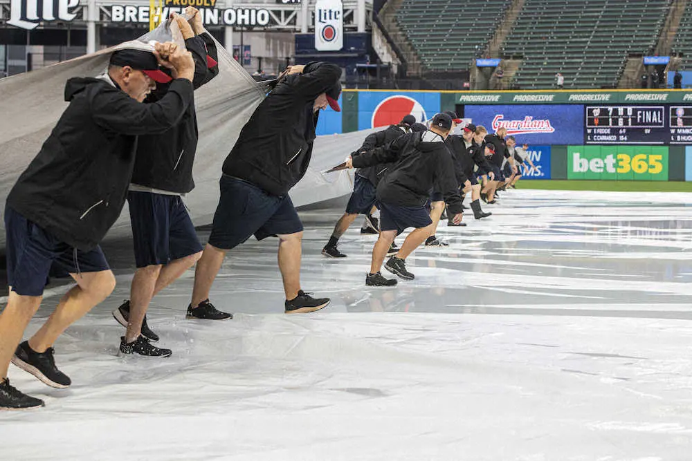 【画像・写真】ガーディアンズが5連敗　雨で4時間33分の中断　勝ったマリナーズは7連勝