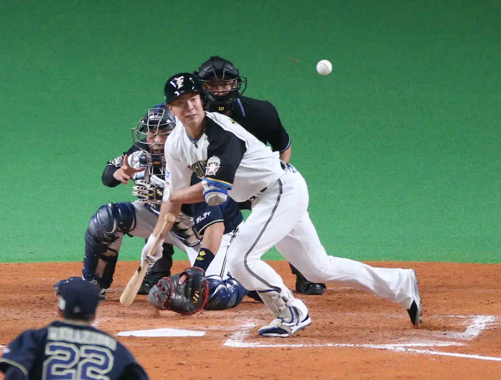 【画像・写真】日本ハムの4番・松本剛が3度のバント　2度試みたスクイズは失敗で打率は3厘下げ・352