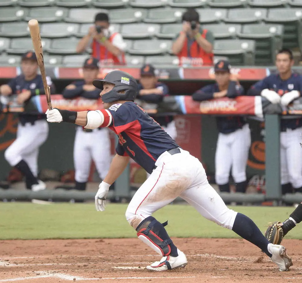 【画像・写真】U18侍・浅野「小さいのにビッグパワー」 全30球団メジャースカウト驚かせた2安打2打点