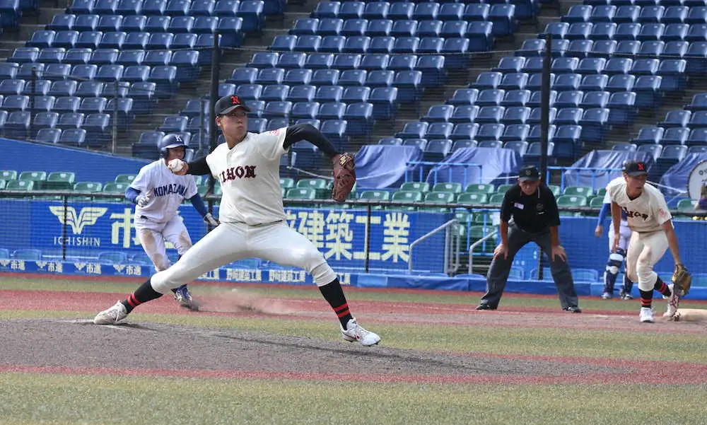 【画像・写真】日大　駒大に連勝！2年生・松村7回1/3を1失点でリーグ戦初勝利「投げた試合は全部勝つ」