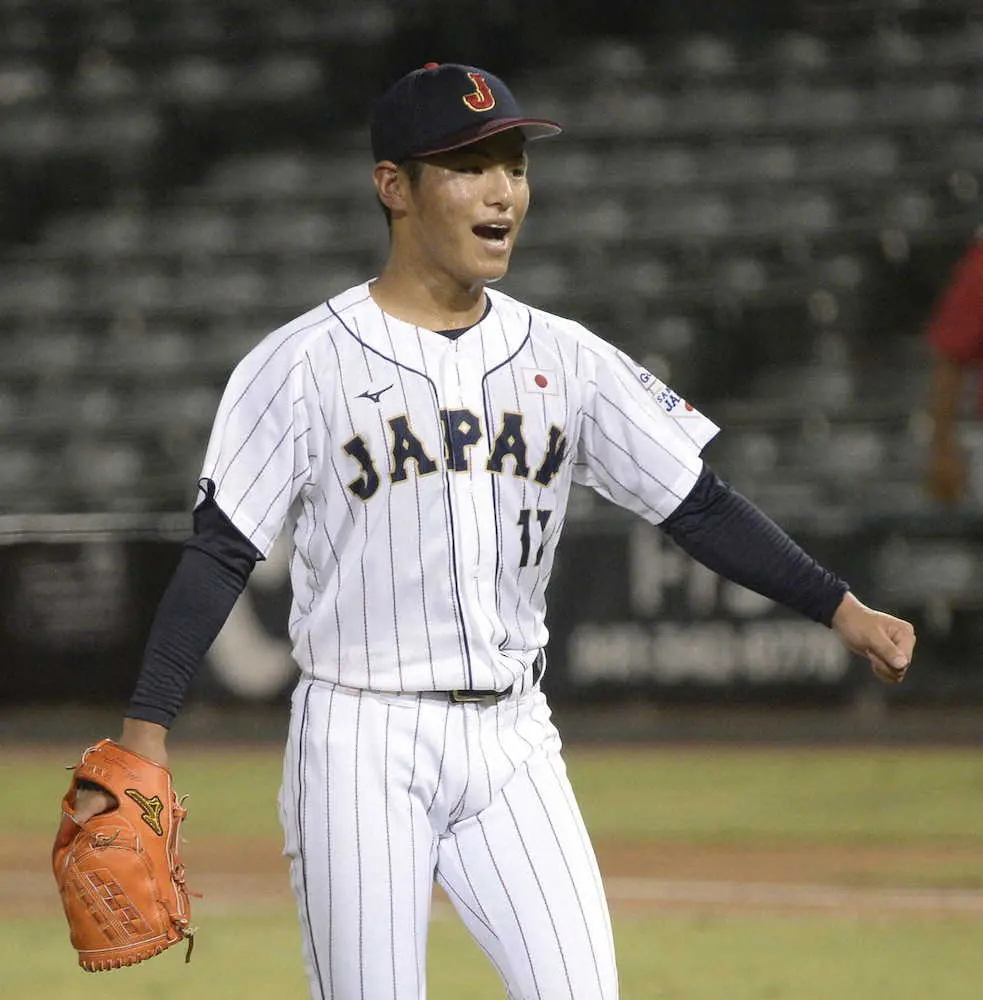 【画像・写真】U18侍　初先発・森本　個人最長の5回2失点「リズムよく投げられた」