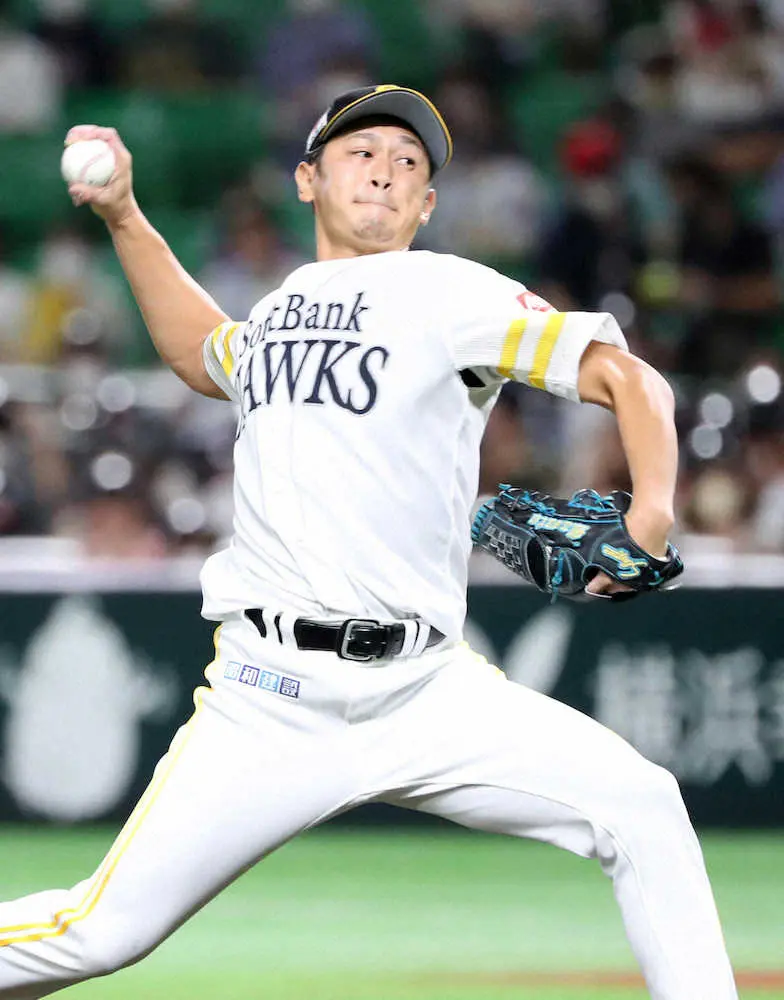 【画像・写真】登場曲「田園」でおなじみソフトバンク奥村が2度目先発で3回1安打の好投