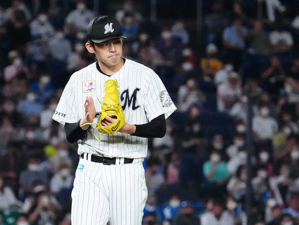 【画像・写真】ロッテ朗希、10勝王手　先頭打者弾浴びるも5回1失点6Kで9勝目　日本ハムから勝利でパ5球団制覇