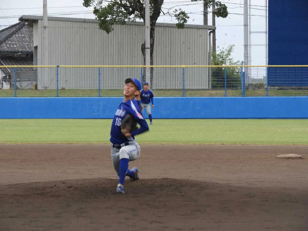 【画像・写真】旭製作所・須佐見惜しい　9回1死までノーヒットの快投