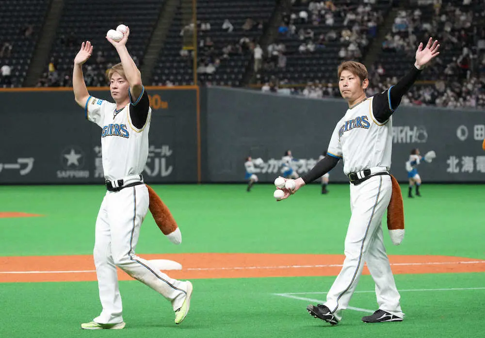 【画像・写真】きつねダンスパワーで日本ハム快勝！“プロデューサー”松本剛がV打＆“ダンサー”加藤が完封