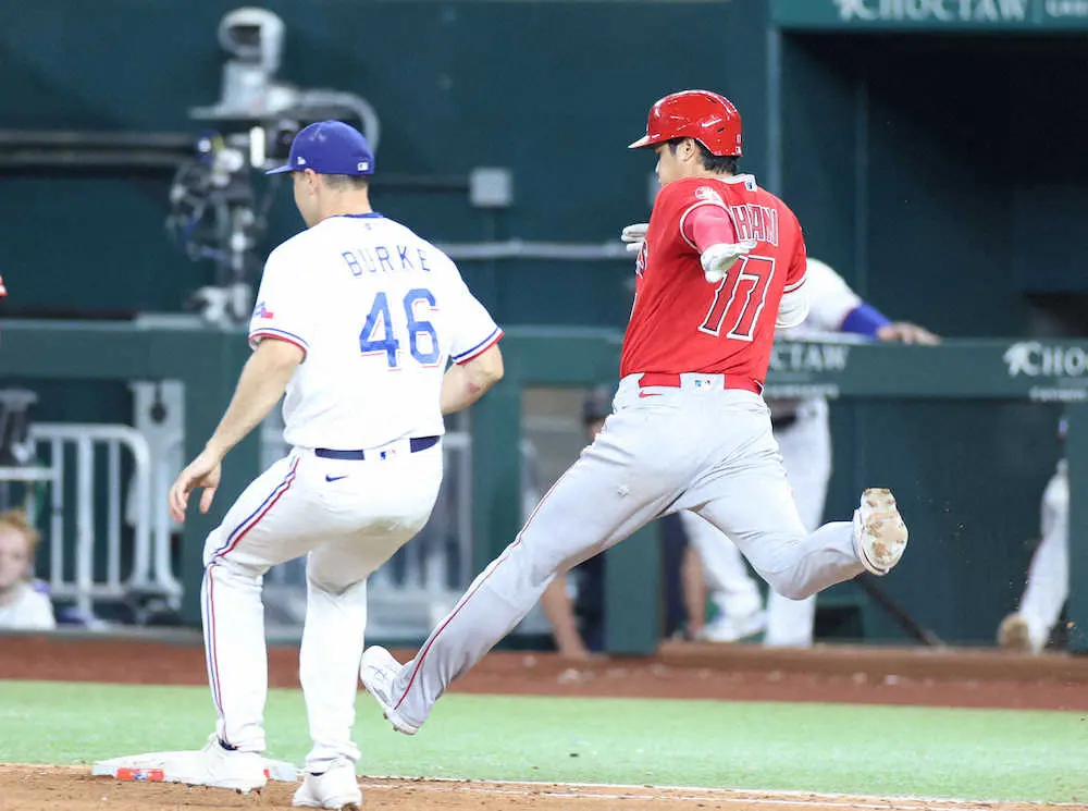 【画像・写真】大谷翔平　“快足内野安打”でマルチ！初回右前打＆7回一塁内野安打、次回先発は日本時間24日