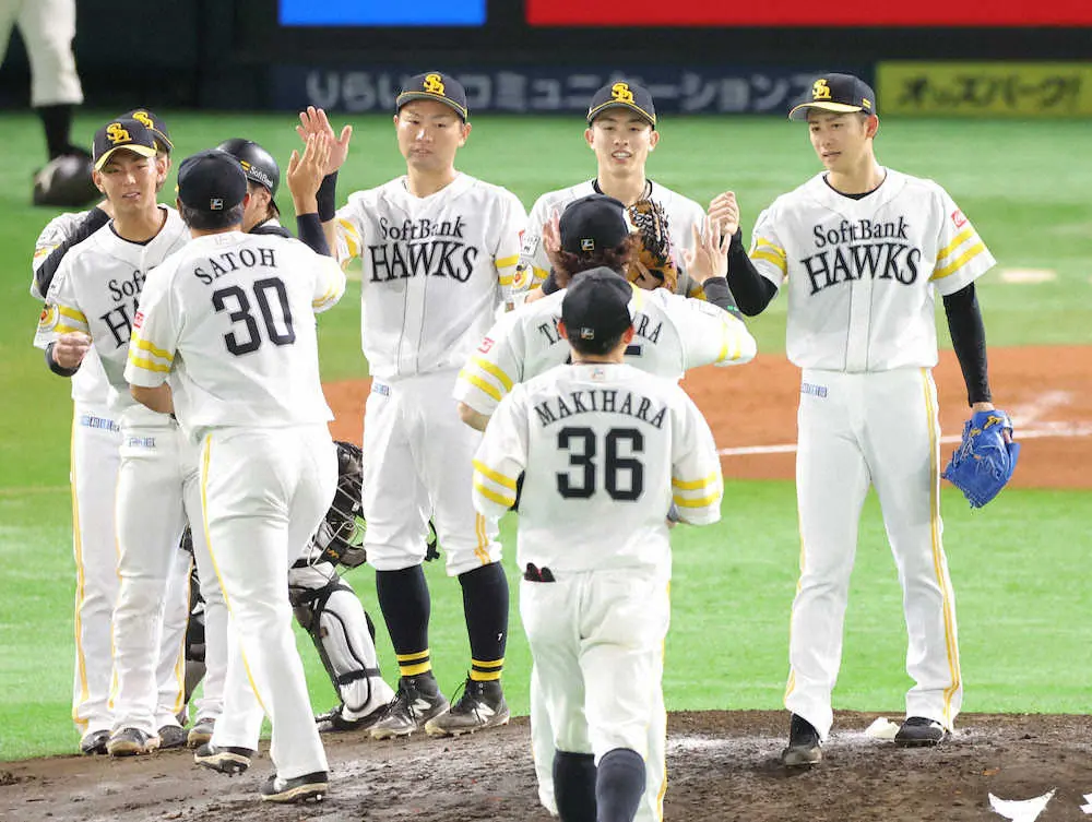 【画像・写真】ソフトB・板東でM6　プロ初完封「負けられない試合だったので勝ててほっとしています」