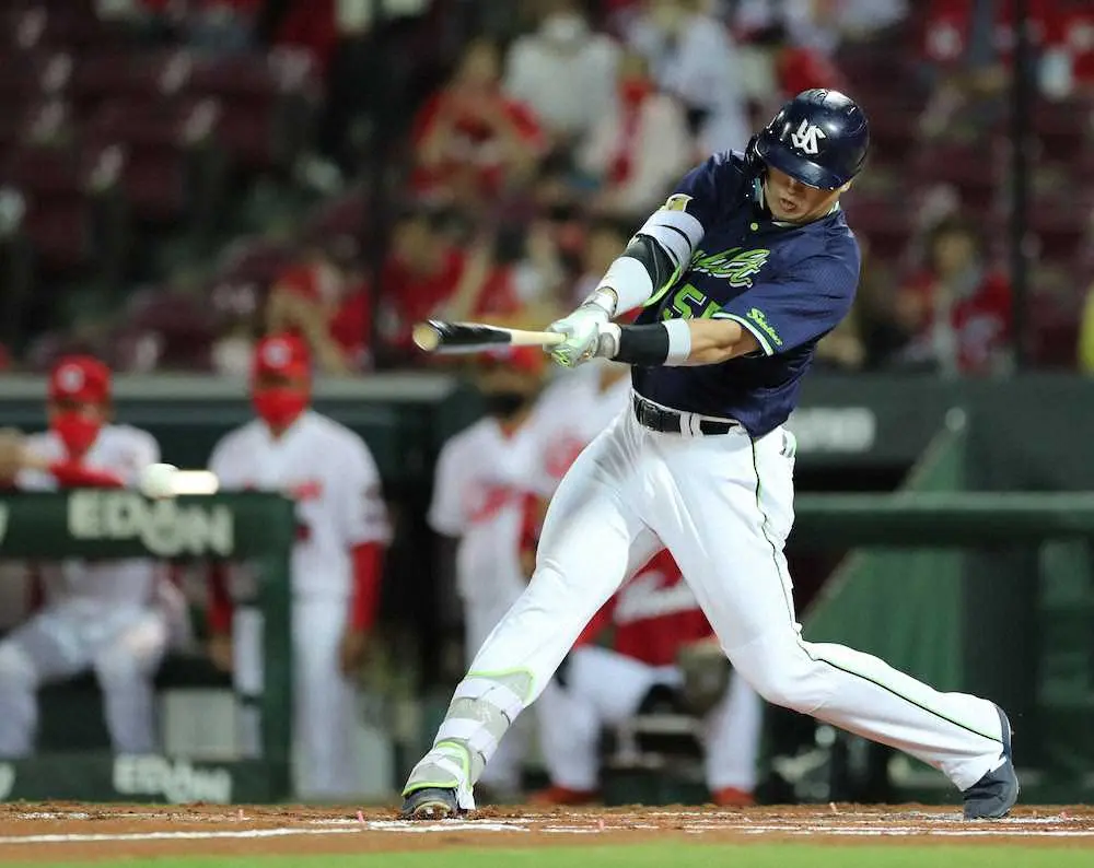 【画像・写真】ヤクルト村上、第1打席は二ゴロ　得意の広島森下相手でビジター最多8本塁打のマツダ　56号なるか