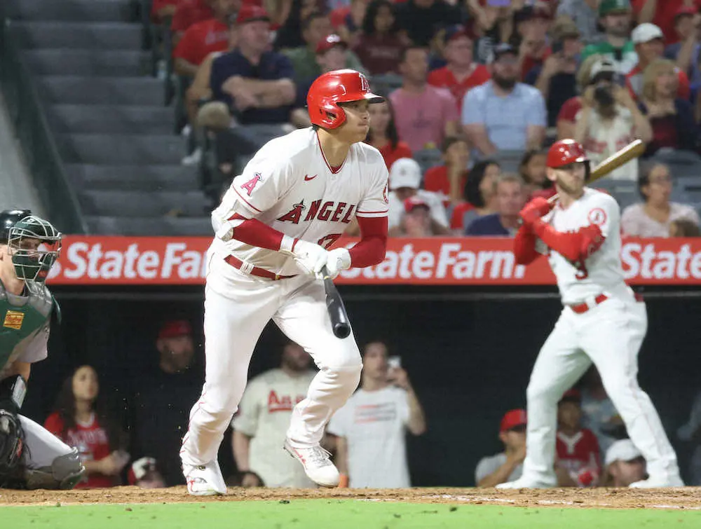 【画像・写真】エンゼルス・大谷、自己記録更新の13戦連続安打　今季メジャー全体でも最長タイ