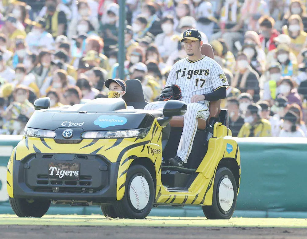 【画像・写真】阪神・岩貞が「炎のファイター　イノキボンバイエ」で登場　アントニオ猪木さん悼み、闘魂注入