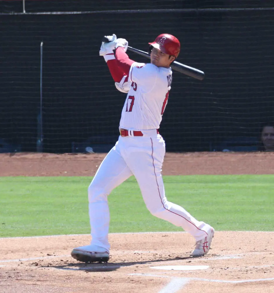 【画像・写真】大谷翔平　自己最長更新の17試合連続安打　チームは今季初7連勝
