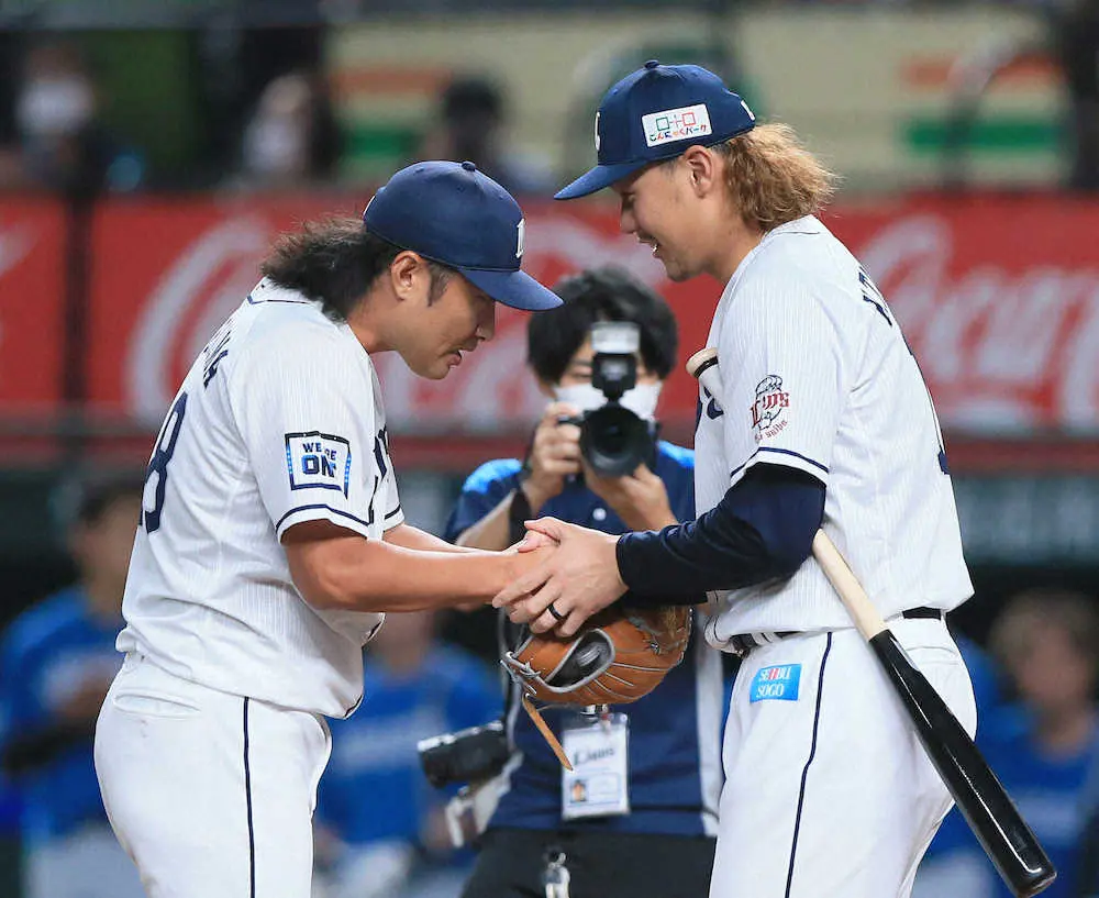 【画像・写真】西武・十亀、三振で花道「ランナーを出さないようにと思ってマウンドに上がった」　武隈も引退を発表