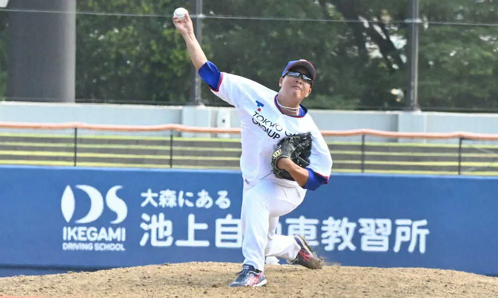 【画像・写真】東京ガス・臼井2Kアピール　最速154キロ右腕「完成度はアマでトップレベル」