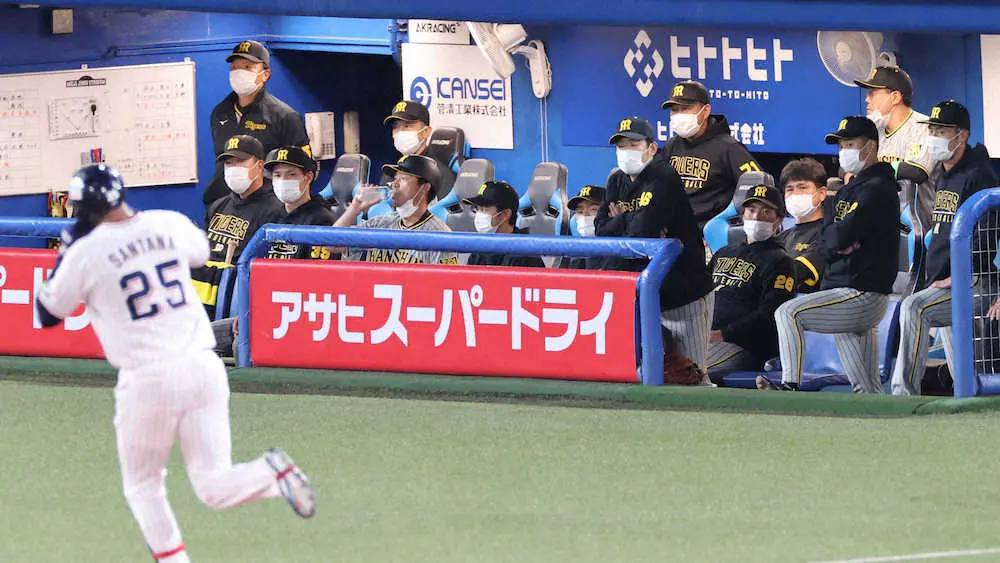 【画像・写真】お帰りサンタナ！　セV決定試合で負傷も復帰即「完璧」バックスクリーン弾！　3打点で“お役御免”