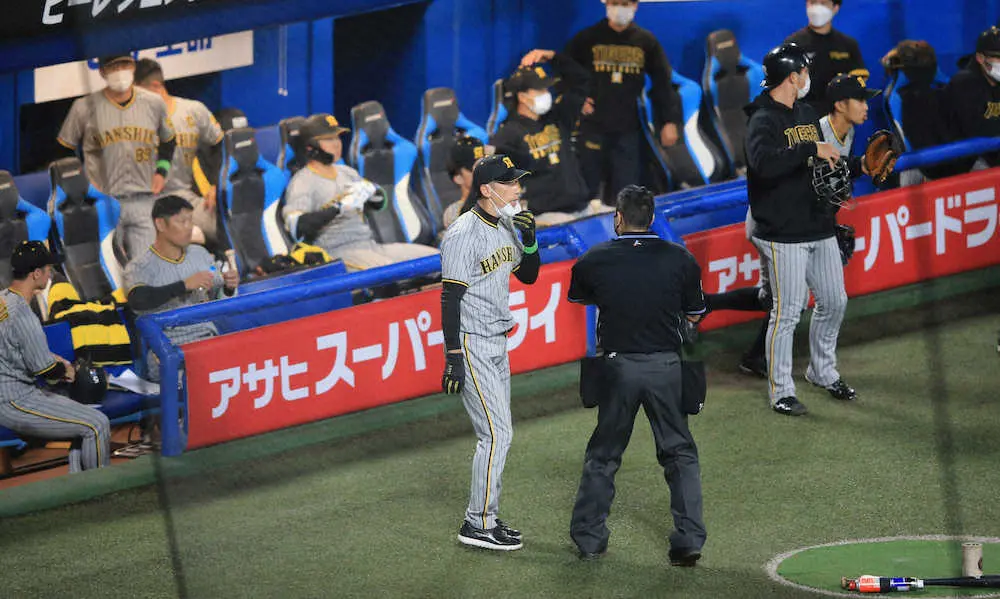 【画像・写真】阪神・矢野監督「あれは振ってない」　原口のスイング判定に不満顔「ちゃんと見てもらいたい」