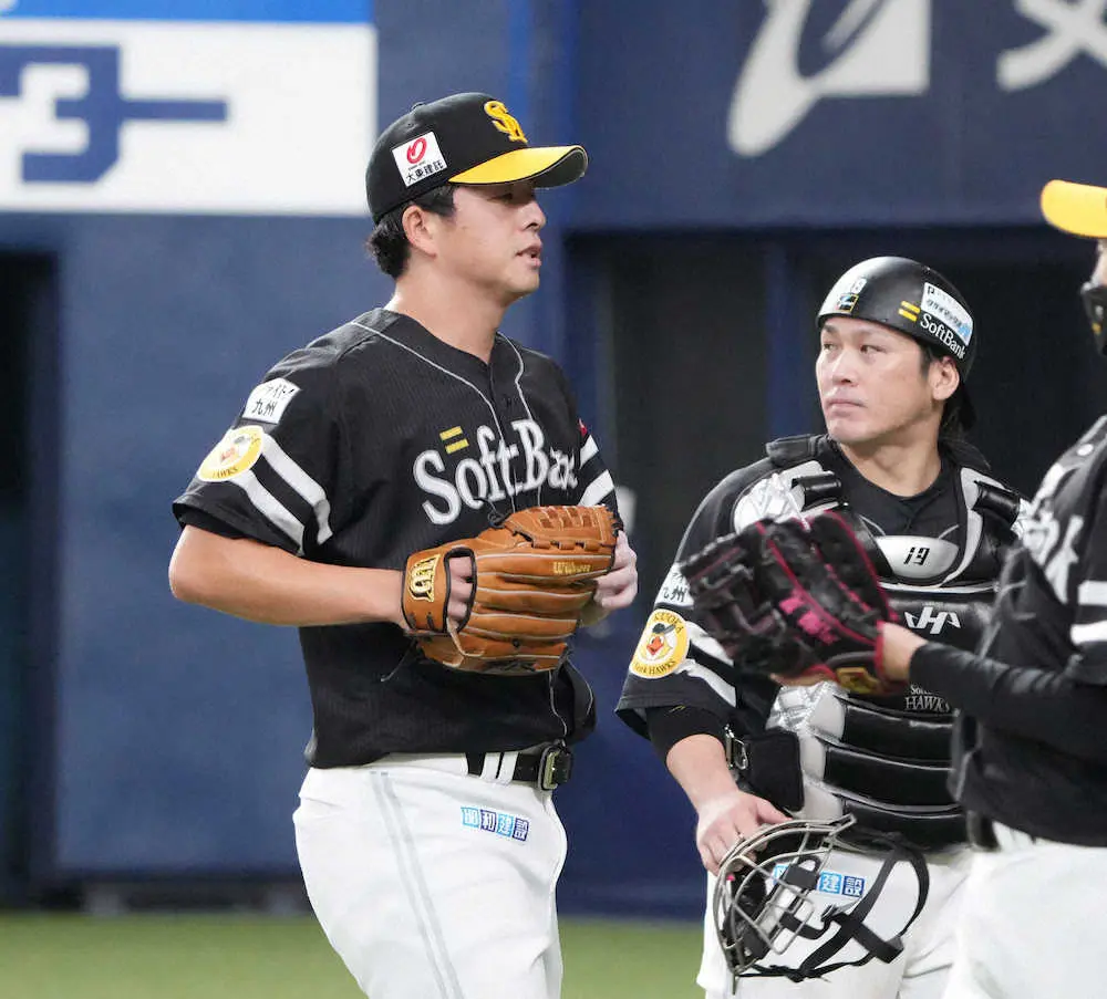 【画像・写真】ソフトバンク・大関「あ～」屈辱の被弾でCS初黒星　藤本監督は苦言「安易な1球だったね」