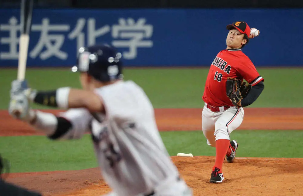 【画像・写真】ヤクルト　ドラフト1位指名公表　3冠王・村上三振斬りの東芝・吉村貢司郎、最速153キロの本格派右腕