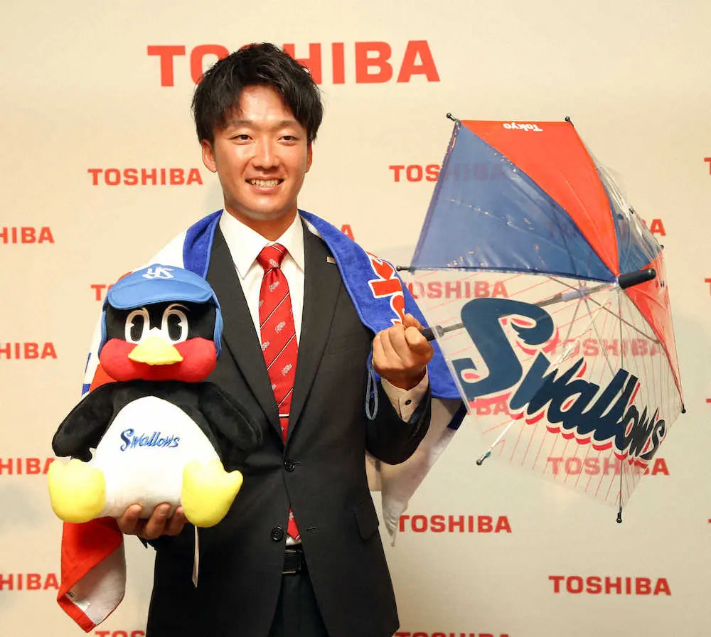 【画像・写真】“村上斬り”の東芝・吉村　ヤクルト1位指名に「大変うれしく、ホッとしている」