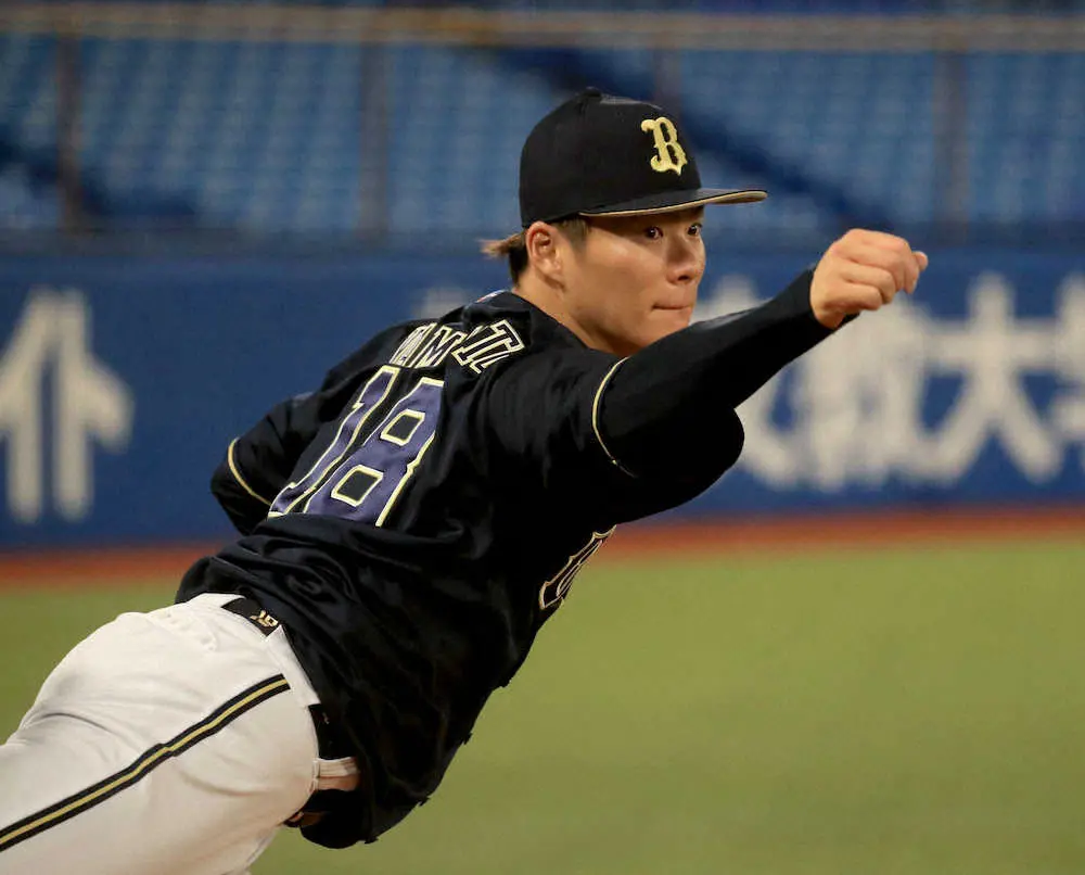 【画像・写真】オリ・由伸　3冠王・村上をねじ伏せる「ファンの方に注目してもらえる対戦、いつも通り思い切って」