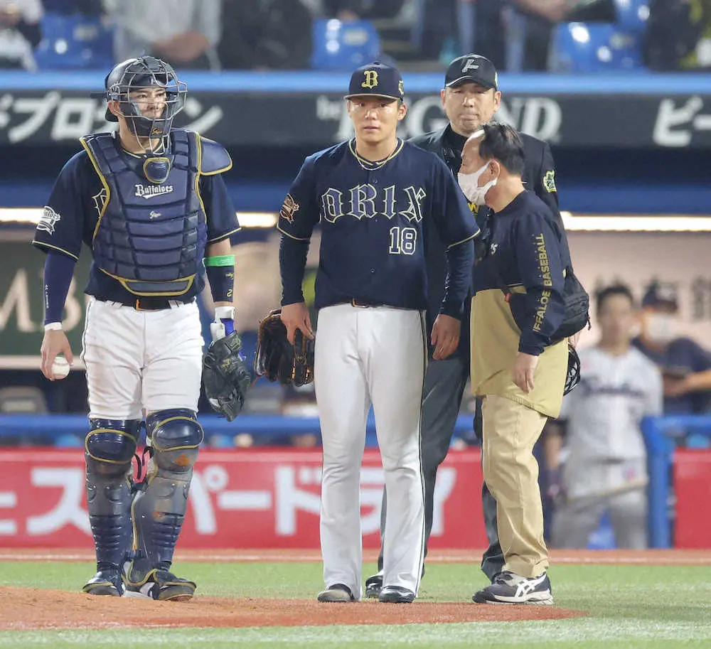 【画像・写真】オリックス・由伸　負傷か?64球で緊急降板　1597日ぶり神宮登板で悪夢　802日ぶり1試合2被弾も