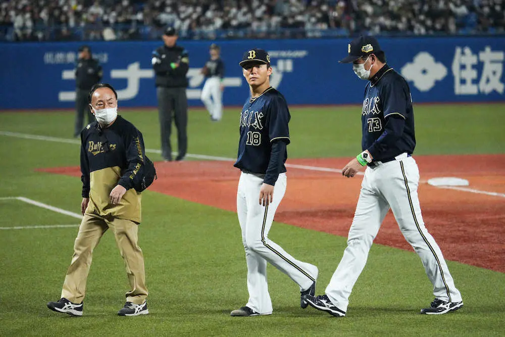 【画像・写真】オリックス　トリプルショック…初戦黒星発進、由伸64球緊急降板、村上にも一発浴びる