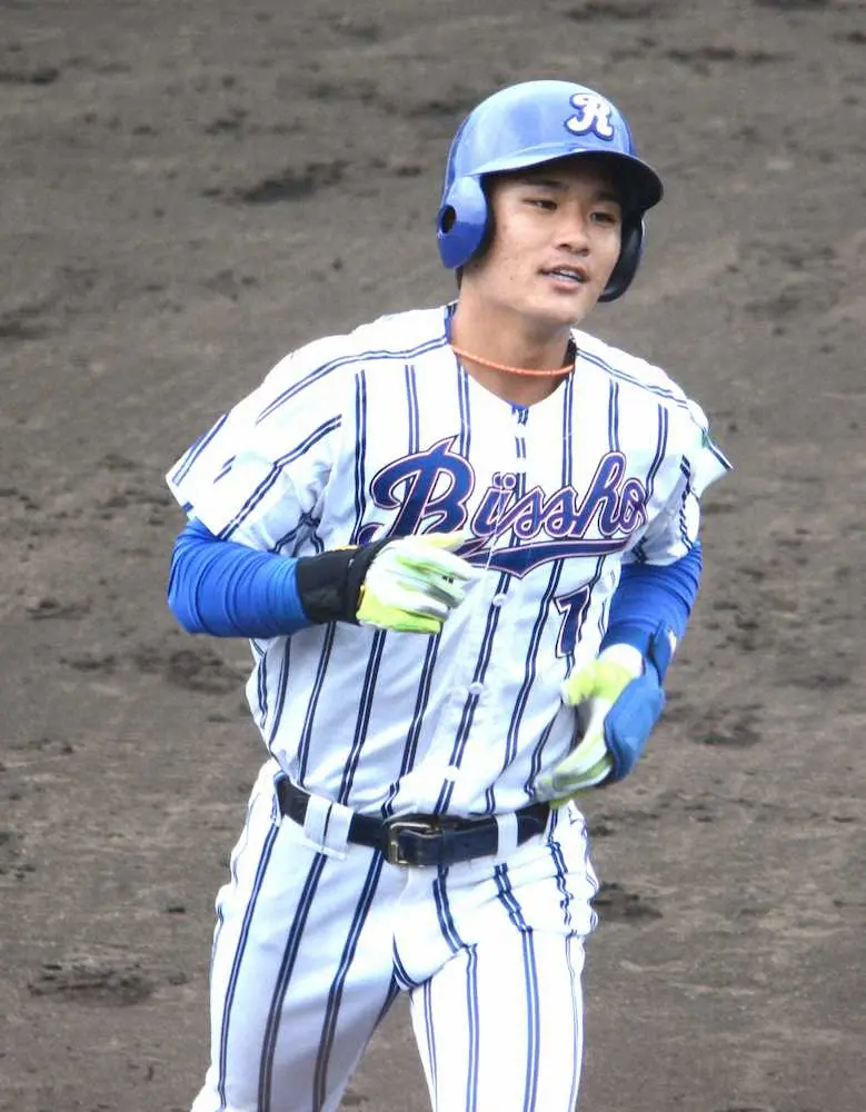 【画像・写真】日本ハム5位指名の立正大・奈良間　黒星もソロを含む2安打マーク