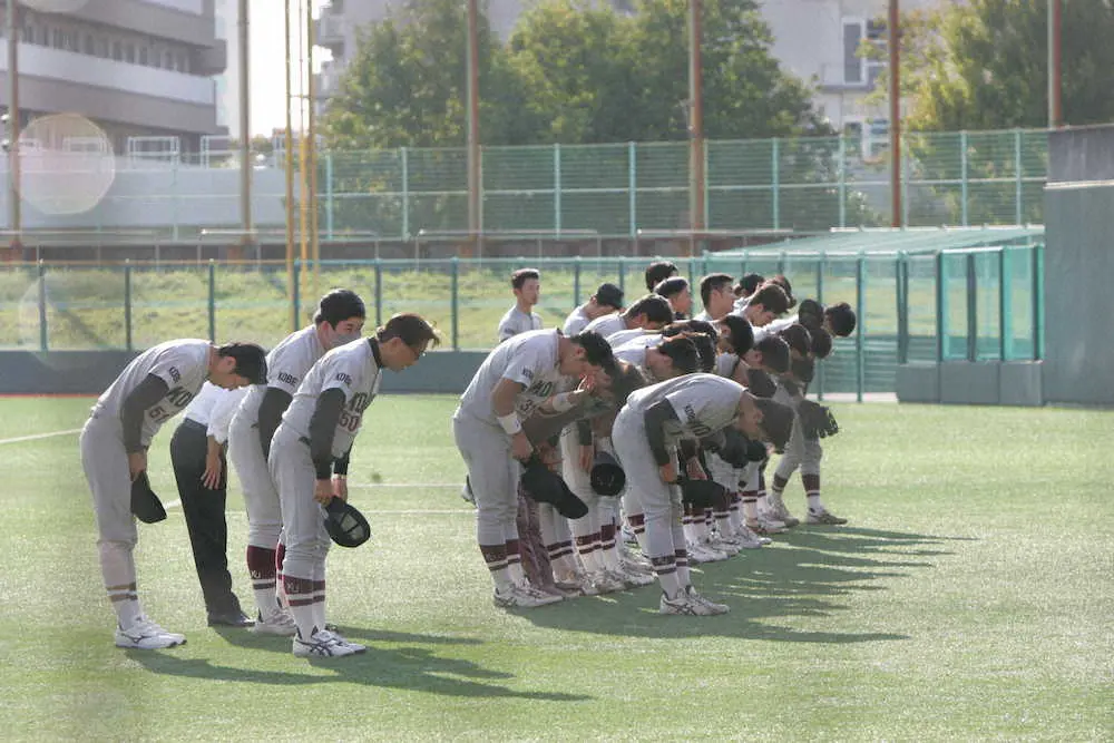 【画像・写真】甲南大1勝1敗のタイに　24日の決戦へ谷口監督「ウチがミスをしないこと」