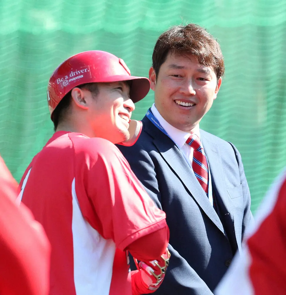 【画像・写真】カブス・誠也がマツダ訪問　新井新監督にエール「変わると思う。陰ながら応援しています」