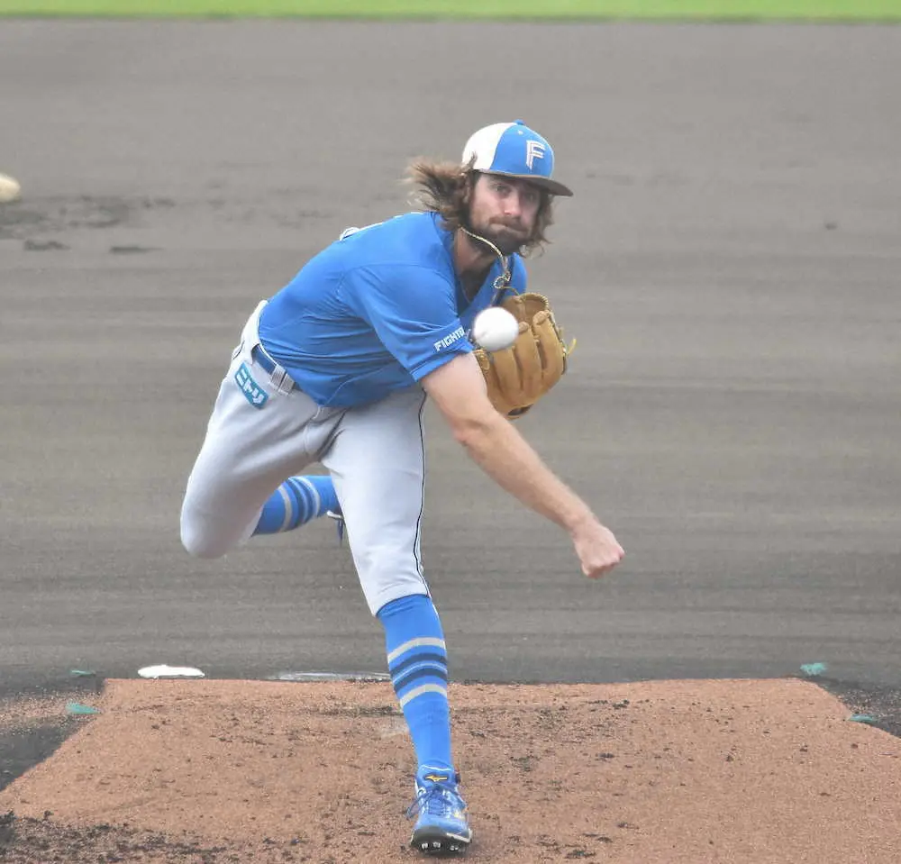 【画像・写真】日本ハム・ガントが打撃練習登板で清宮、野村封じ　故障で今季チーム唯一1軍出場なしも「第一歩」