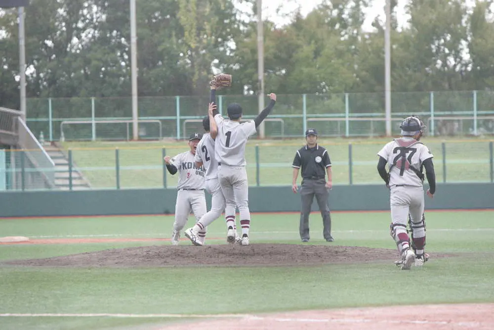 【画像・写真】【阪神大学野球】今春2部降格の甲南大が最速1部復帰！エース井村主将が3安打完封
