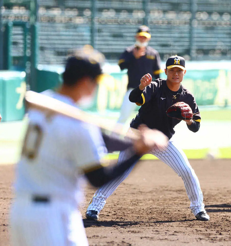 【画像・写真】阪神・岡田監督の「規定投球回到達3人」構想に西純が即反応「ローテーに入って柱になれるように」