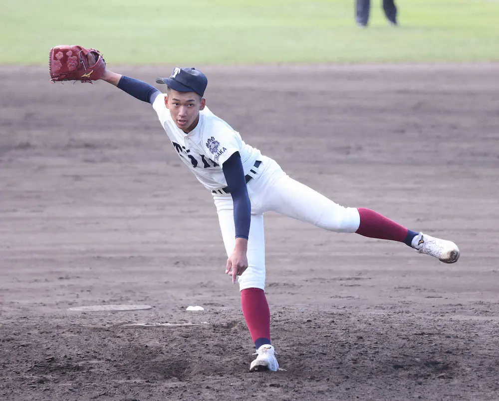 【画像・写真】大阪桐蔭が4強進出　エース前田、初回に連続押し出しも7安打4失点で完投